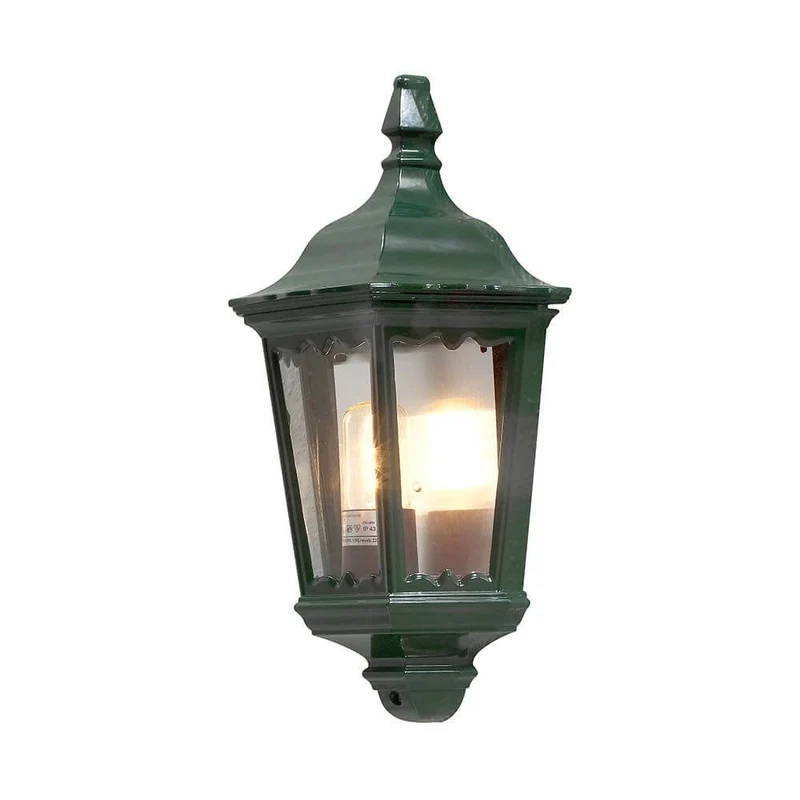 Firenze Außen-Wandleuchte Grün, klares Glas