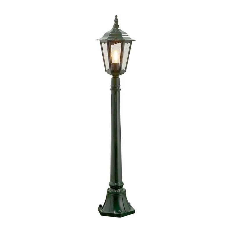Wegeleuchte Firenze 120cm IP43 Grün, klares Glas