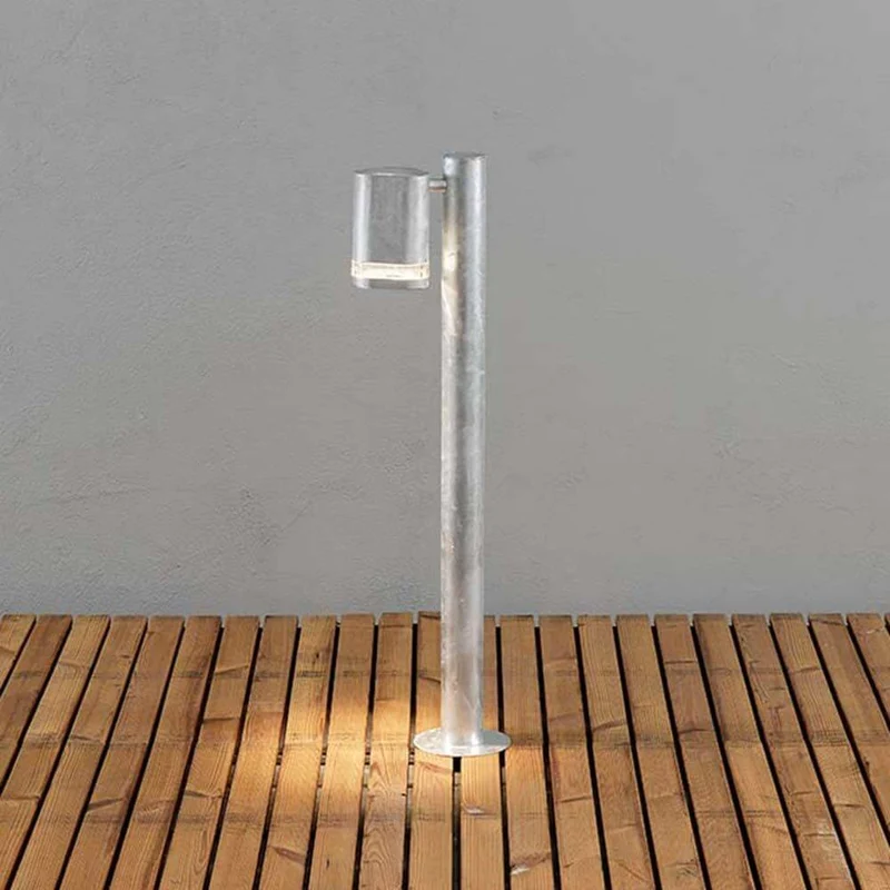 Modena Wegeleuchte mit Pfahl klares Acrylglas, Reflektor