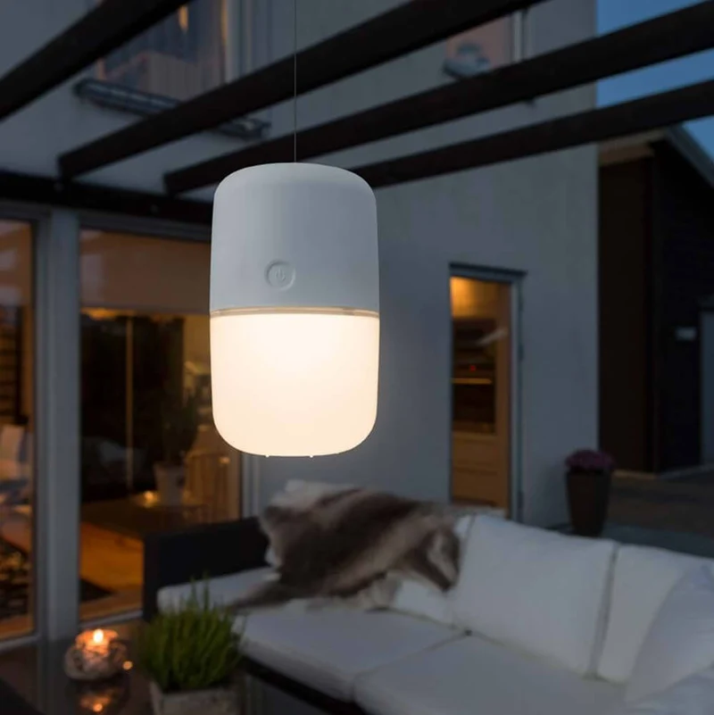 Solar LED Leuchte Assisi zum Hängen oder Hinstellen Weiß