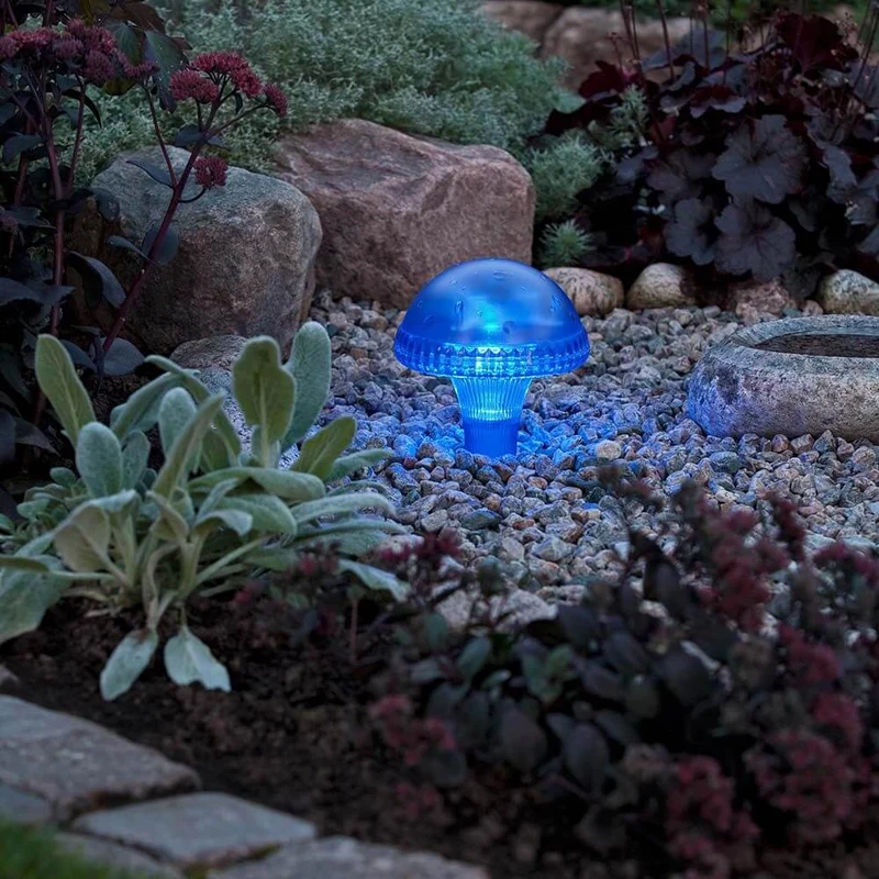 Assisi Pilz Solar LED Leuchte blau