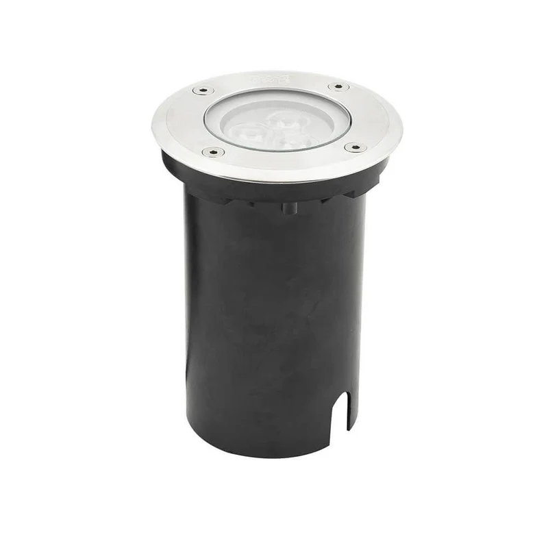 High Power LED Bodeneinbaustrahler Edelstahl, klares Glas