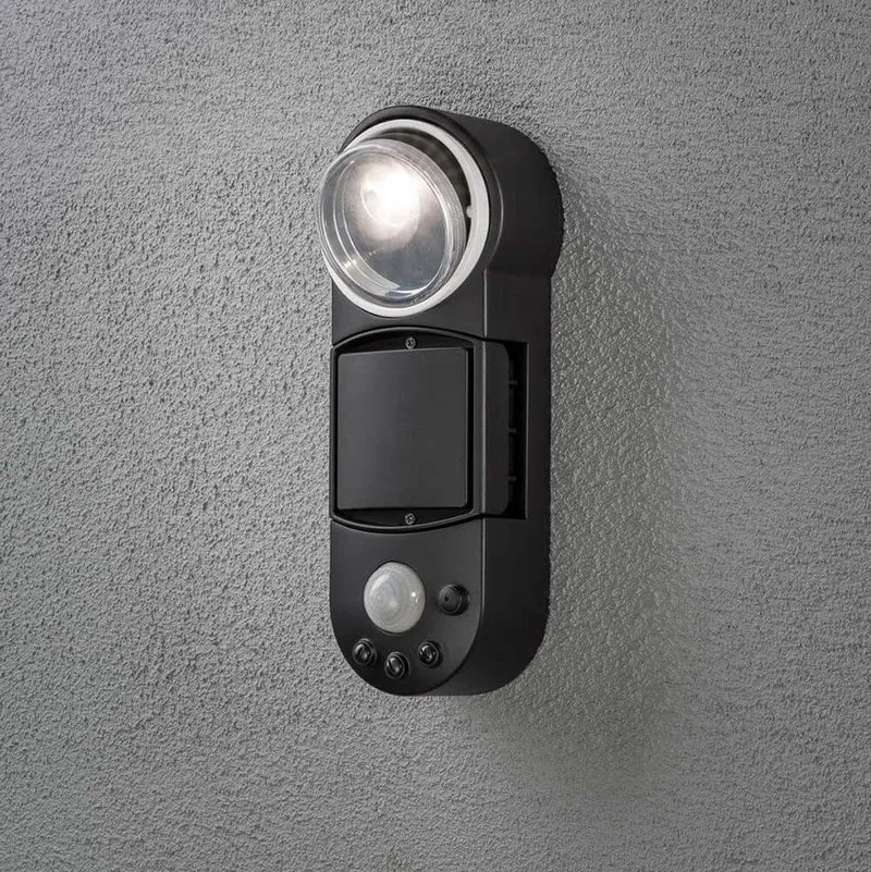 Prato Batterie LED Außen-Wandlampe mit Bewegungsmelder Schwarz