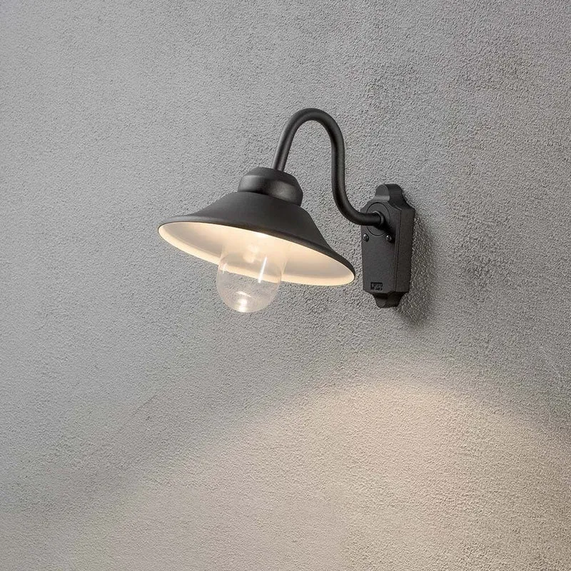 Vega LED Außen-Wandleuchte 700lm , 3000K Schwarz, klares Glas