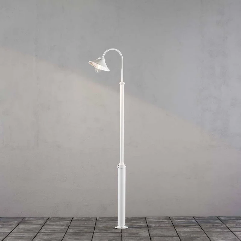 Vega Standleuchte Weiß, klares Glas