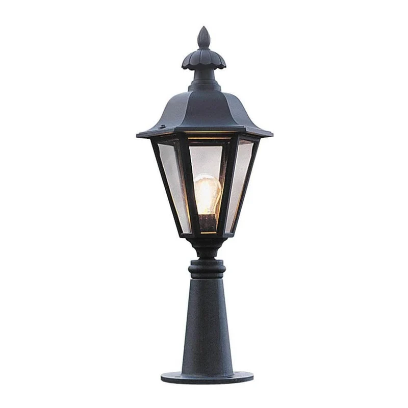 Pallas Leuchtenkopf für Mastleuchte 41cm Schwarz, Rauchfarben