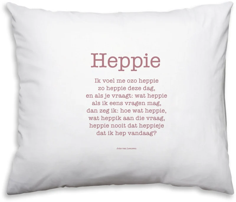Plint poezie om te kussen - heppie, gedicht op kussensloop