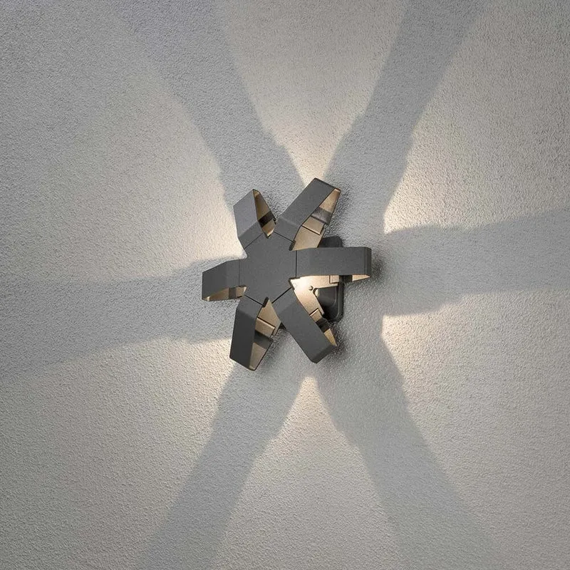 Pescara LED Außen-Wandleuchte Anthrazit, klares Acrylglas