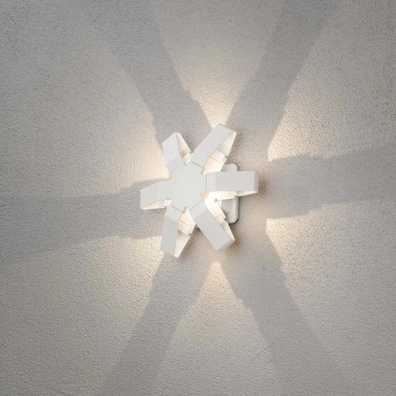 Pescara LED Außen-Wandleuchte Weiß, klares Acrylglas