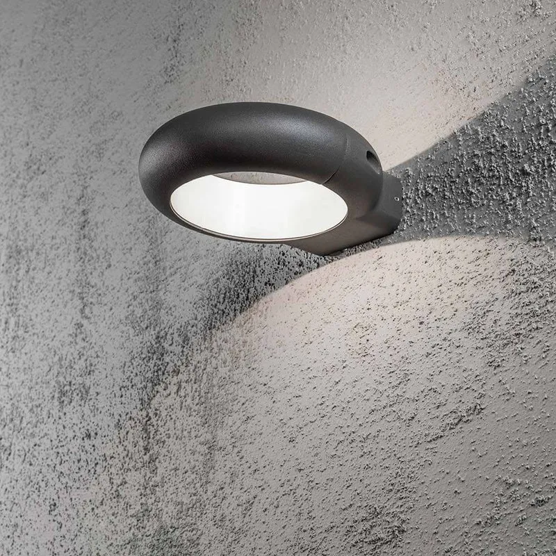 Rovigo LED Außen-Wandleuchte Anthrazit, opales Acrylglas