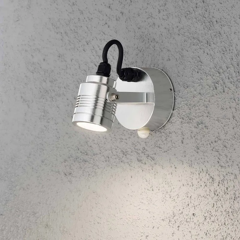 Monza LED Außen-Wandspot mit Bewegungsmelder Alu