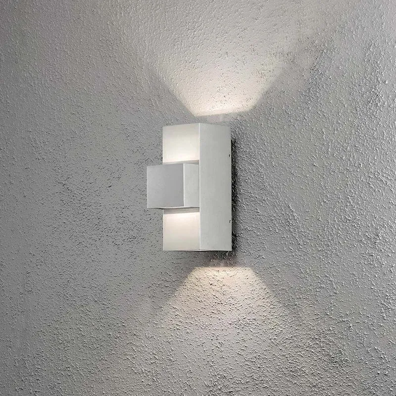 Imola LED Außen-Wandleuchte Style Design Grau, opales Acrylglas