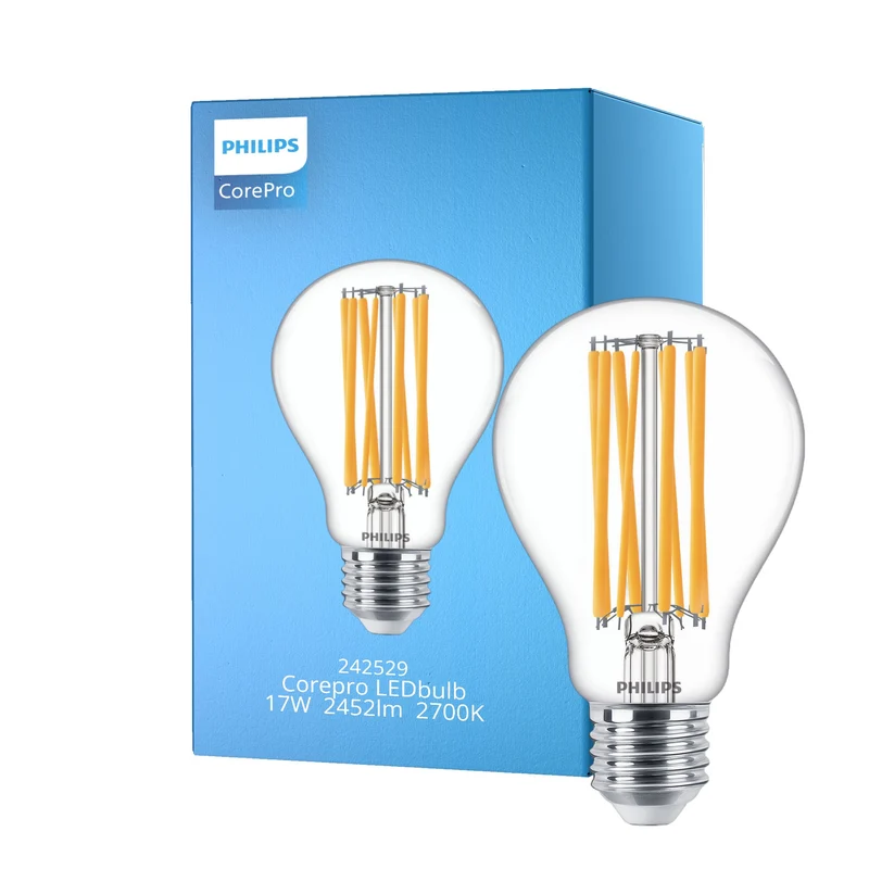 Philips Corepro LED Bulb E27 A67 Clear - 2452lm 2700K - Not Dimmable