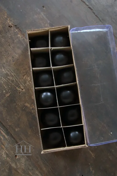 Grote zwarte decoratie eieren 12 stuks