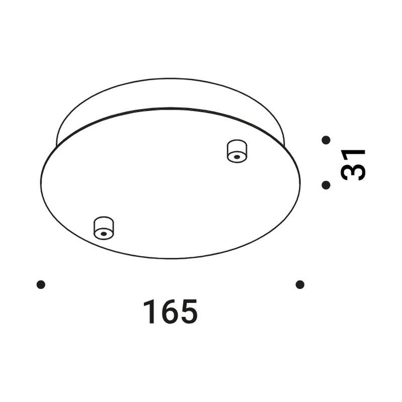 Davide Groppi Simbiosi Rosette with Power Supply - DALI, Push, 1-10V