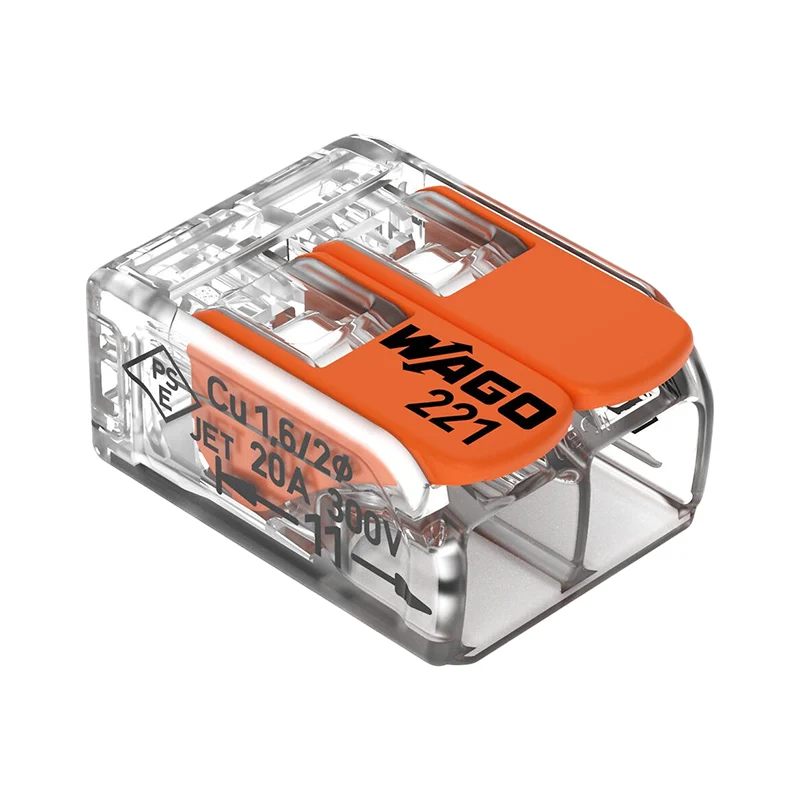 WAGO verbindingsklem / Lasklem | 2 aderig | 0.2-4.0mm² | 100 stuks