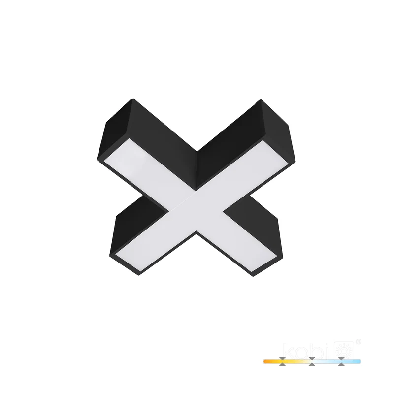 LED Connector | X-vorm | 15W | Zwart | voor KOLINE kantoorlamp