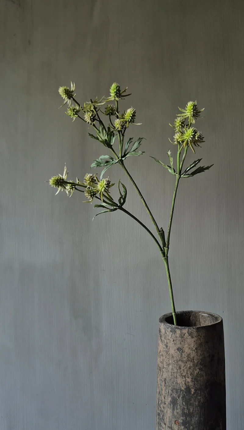 Distel kunsttak groen - 64 cm