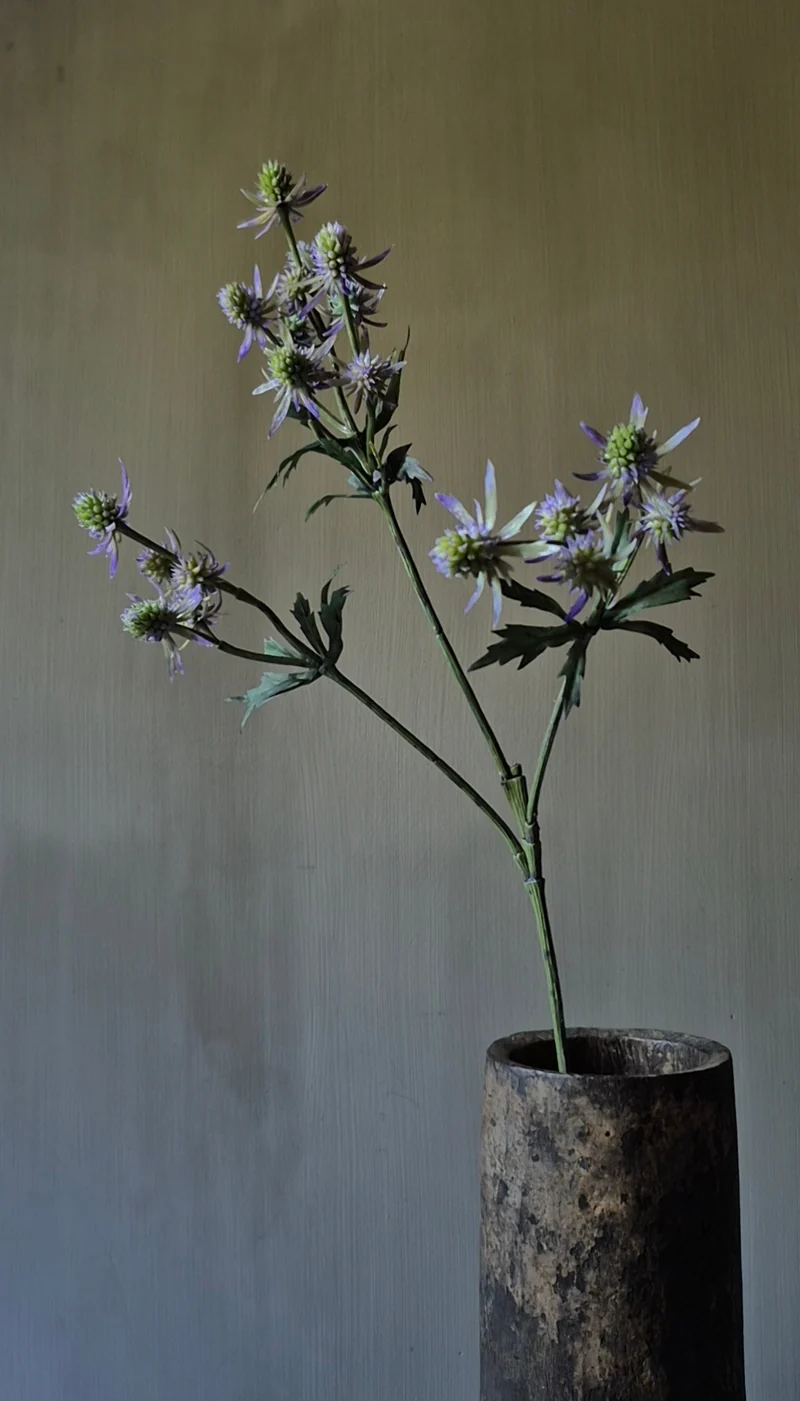 Distel kunsttak lila - 64 cm
