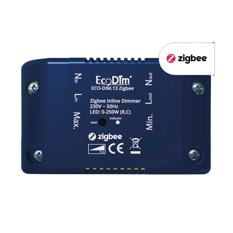 EcoDim Zigbee Inline LED Plafond Dimmer – 250W (ECO-DIM.13 Zigbee)