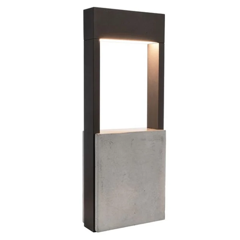 Moderne LED Pollerleuchte Bridge 45cm 480lm Dunkelgrau