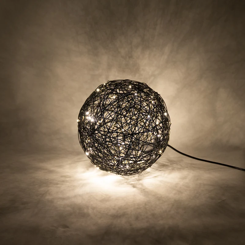 s.luce Mesh LED-Drahtkugel Innen & Außen Warmweiß
