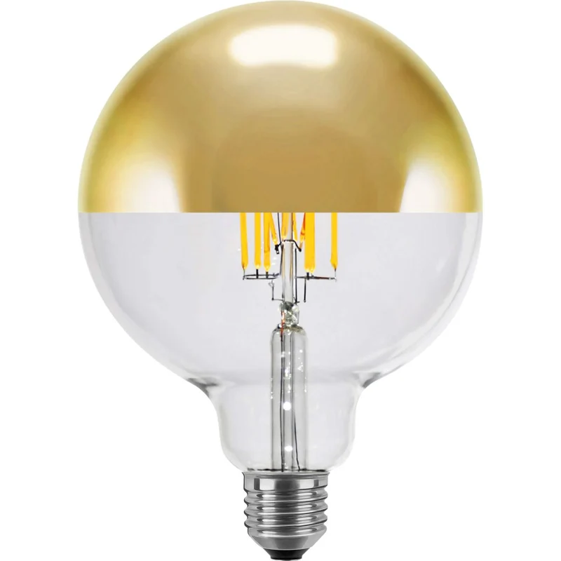 Segula Vintage LED Globe E27 G125 Mirror Head golden - 550lm 2700K - Dimmable