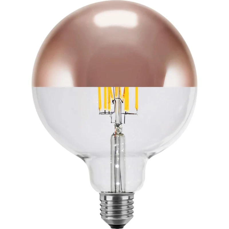Segula Vintage LED Globe E27 G125 Mirror Head Copper - 550lm 2700K - Dimmable