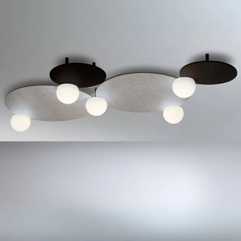 Estiluz Circ T-3825 Ceiling Lamp with Acoustic Panels