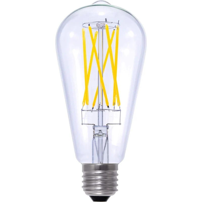 Segula Vintage LED Rustica Long Style E27 ST65 Clear - 650lm 2700K - Dimmable