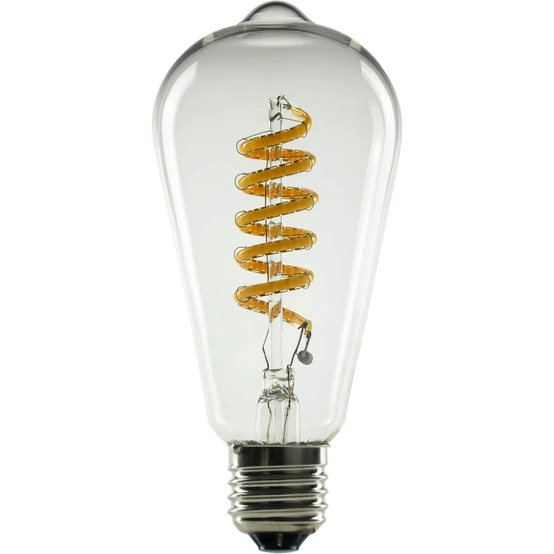 Segula Ambient LED Rustica Curved Spiral E27 ST65 Clear - 460lm 2000K to 2700K - Dim to warm