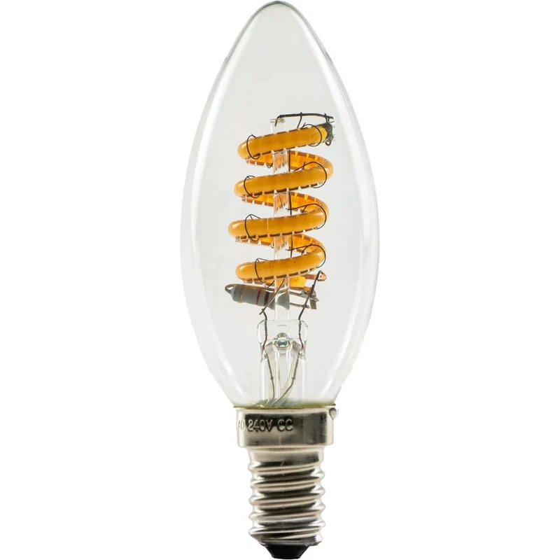 Segula Ambient LED Candle Curved Spiral E14 B35 Clear - 200lm 2000K to 2700K - Dim to warm